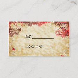 Höst färger: Burgundy och Red Bröllop Place Cards Placeringskort