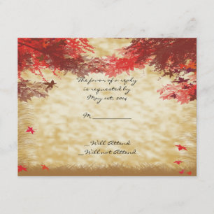 Höst färger: Burgundy och Red Grenar Response OSA Kort