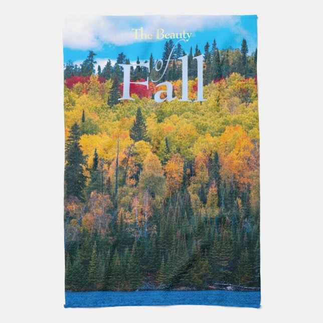 Höst färger Falls skönhet Kökshandduk (Vertikal)