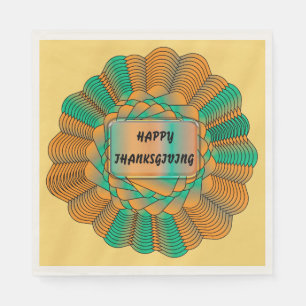 Höst färger för Thanksgiving Set Modern Unik Guld Pappersservett