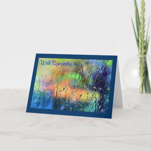 Höst färger genom ett rasterfönster - sympatikort kort (Framsida)