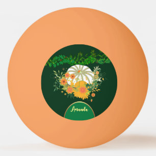 Höst färger Grönt för vit Pumpkin Foliage Botanica Pingisboll