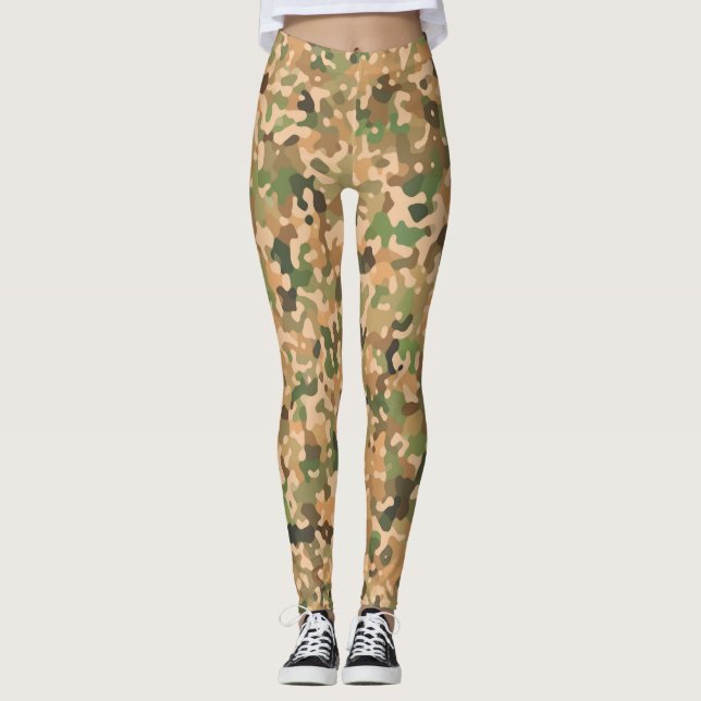 Höst färger höstkamera leggings (Framsida)