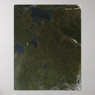 Höst färger i nordvästliga Ryssland Poster