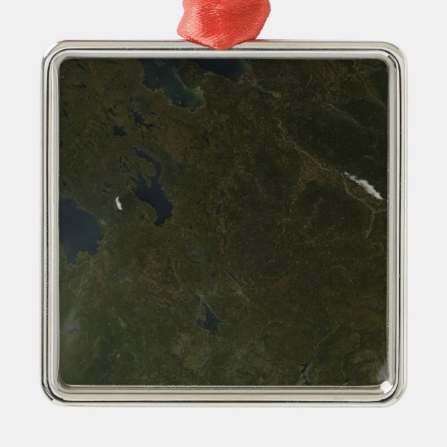 Höst färger i nordvästra Ryssland Julgransprydnad Metall (Framsidan)