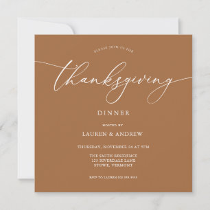 Höst färger inbjudan till elegant Thanksgiving - m