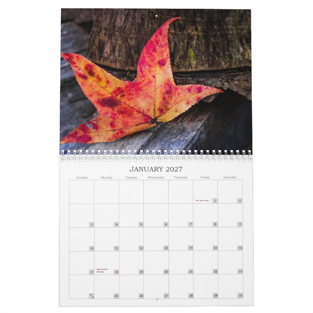 höst färger kalender (Jan 2027)