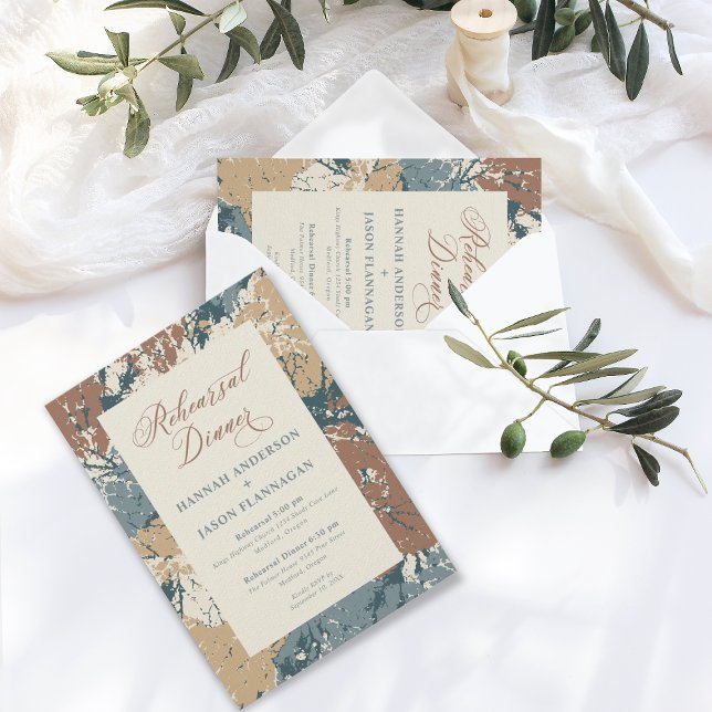 Höst färger kinonrepetitionsmiddag inbjudningar (Skapare uppladdad)