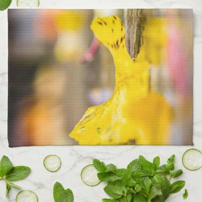 Höst färger kökshandduk (Vikta)