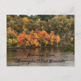 Höst färger Mississippi River Minneapolis Vykort