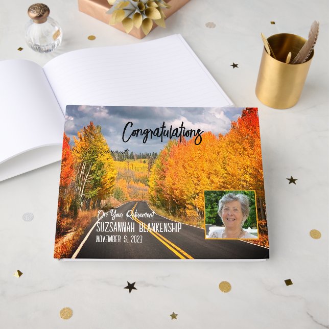 Höst färger Northern Arizona Roadway Anpassningsba Gästböcker (Framsida Öppen)