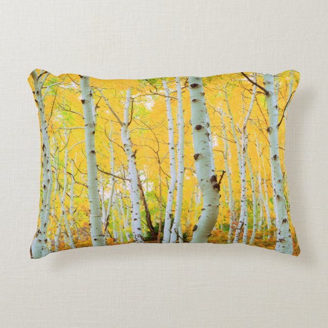 Höst färger om Aspen träd 1 Prydnadskudde (Framsidan)