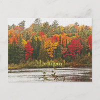 HÖST FÄRGER POSTCARD/MICHIGAN!/VIBRANT