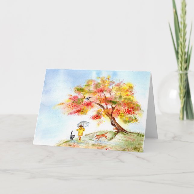 Höst färger Sakura Kort (Framsida)