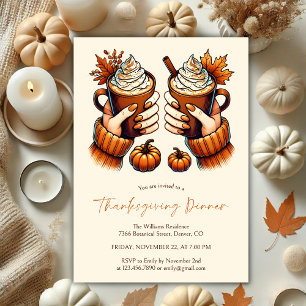 Höst färger Thanksgiving för Pumpkin Spice Inbjudningar