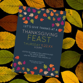 Höst färger Thanksgiving - föstdag Party Julkort