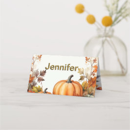Höst färger Thanksgiving - middag Placeringskort