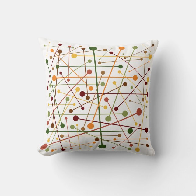 Höst färger | Treck och punkter | Kudde (Framsida)