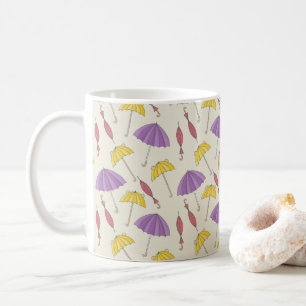 Höst Färgregat Paraplla Mönster Kaffemugg