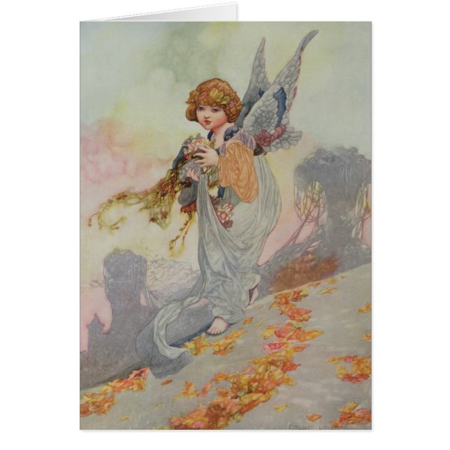 Höst från säsongerna hälsningskort (Framsidan)