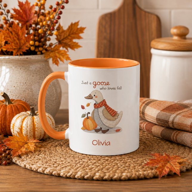 Höst Gås Whimsical Farmhouse Kaffe Mugg (Skapare uppladdad)