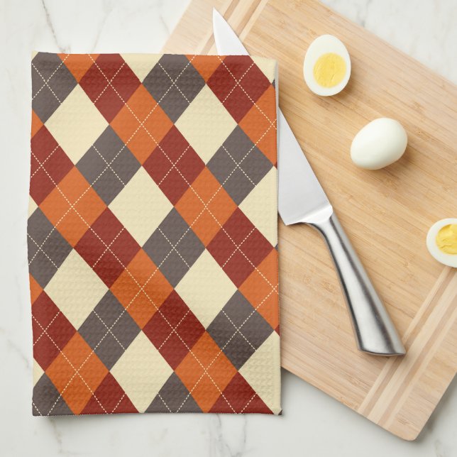Höst Gingham-mönster  Kökshandduk (Vikt i Fjärdedel)