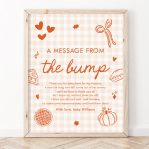 Höst Gingham Sötnos Ett Meddelande Från Knoppen Poster