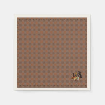 Höst-gingham standard pappersservetter
