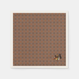 Höst-gingham standard pappersservetter