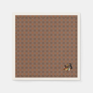 Höst-gingham standard pappersservetter