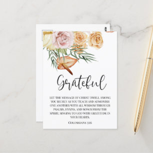 Höst Grateful Glad Thanksgiving Postkort Vykort