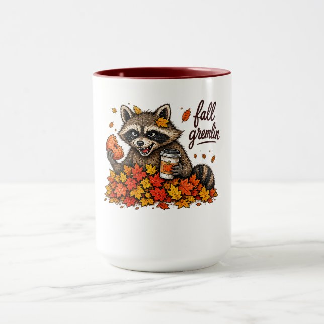 Höst Gremlin Tvättbjörn Thanksgiving Design Mugg (Center)
