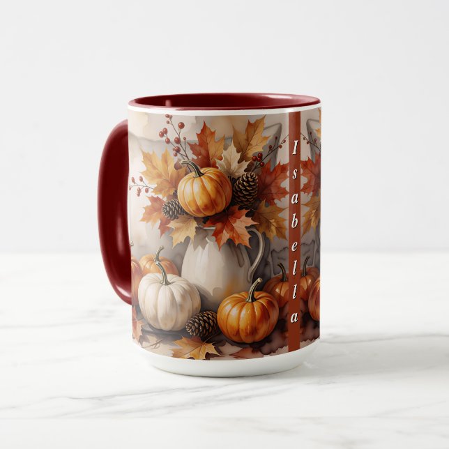 Höst Gylden Modern Thanksgiving Kollektion Mugg (Framsida vänster)