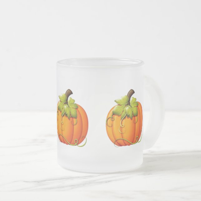 Höst/Halloween Pumpa Frostad Mugg (Framsida höger)