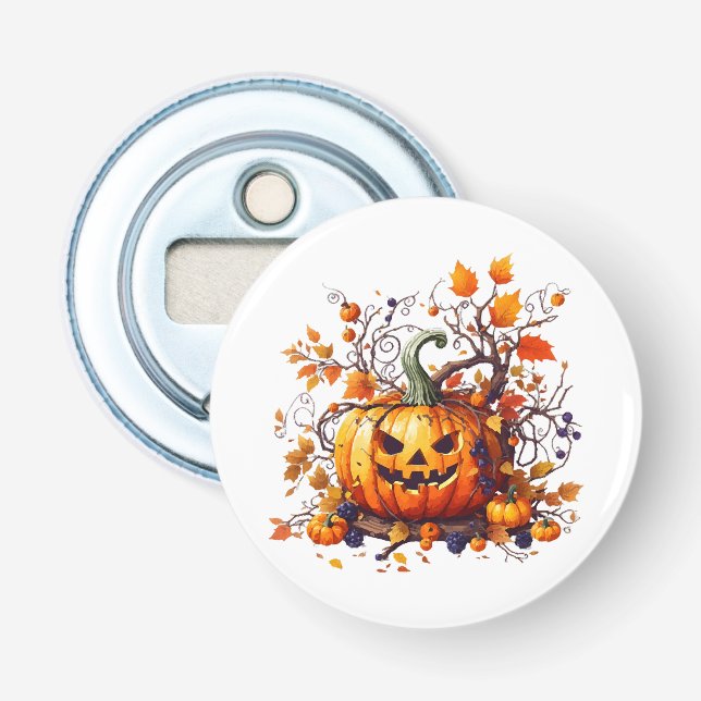 höst Halloween rolig pumpa Flasköppnare (Framsidan)
