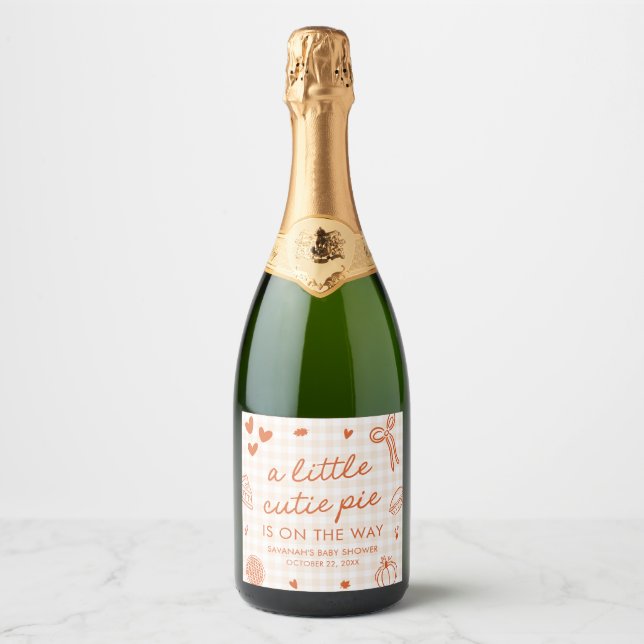 Höst Handritad Baby Shower för en Söt Liten Pajdeg (Framsida)