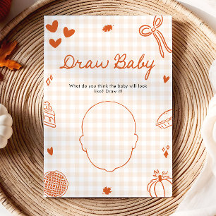 Höst Handritad Italiensk Baby Shower Rita Bebis Sp Inbjudningar