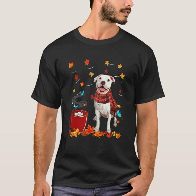 Höst het choklad vit pitbull t shirt (Framsida)