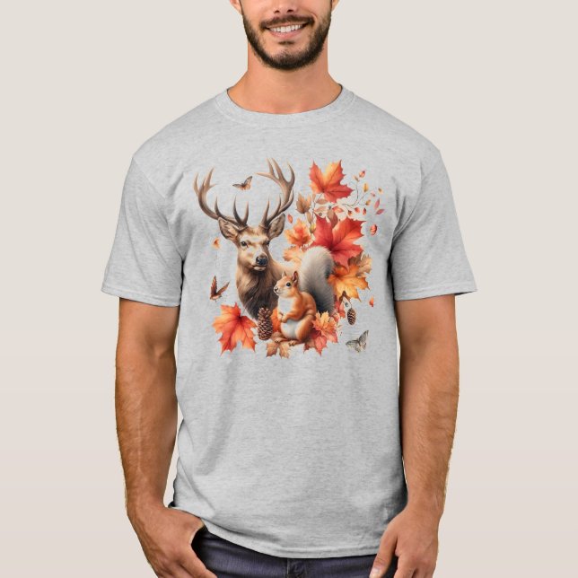 Höst hjort Fall säsong   T Shirt (Framsida)