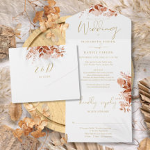 Höst Höst Blommig Guld Detaljer RSVP Bröllop