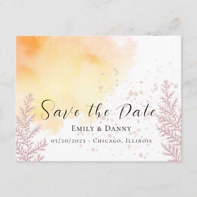 Höst Höst Dyster Skog Färgning Spara Datum Korta Vykort (Framsida)