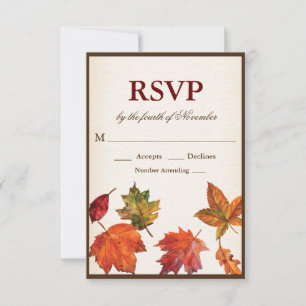 Höst Höst Fallande Löv RSVP OSA Kort