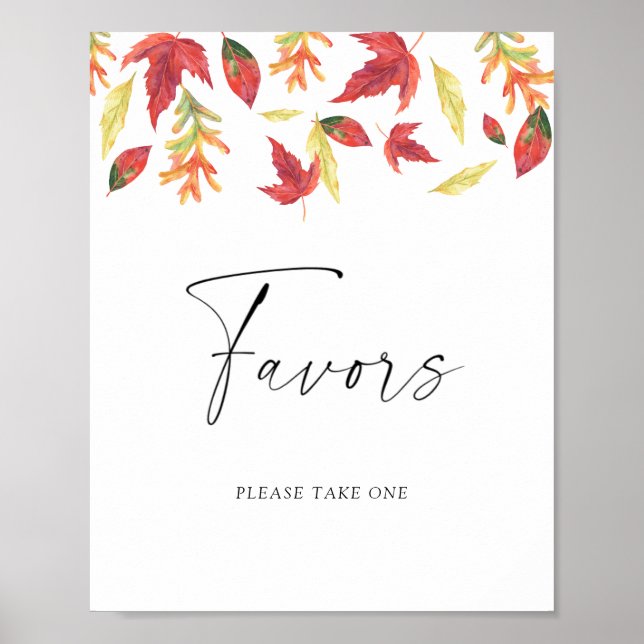 Höst höst färgade blad Förmånstagare Poster (Framsidan)