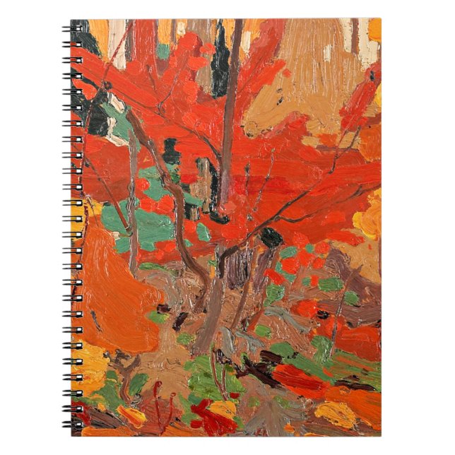 Höst-Höst, finkonst av Tom Thomson, Anteckningsbok (Framsidan)