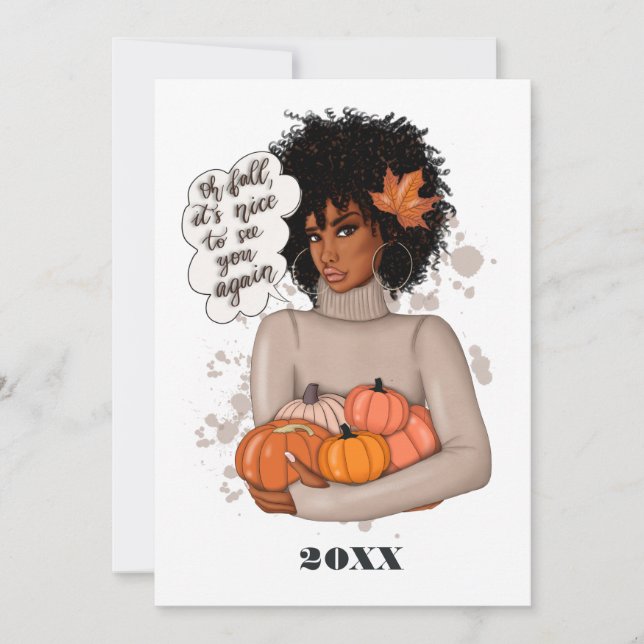 Höst - Höst Gratulationskort för Thanksgiving Julkort (Framsida)