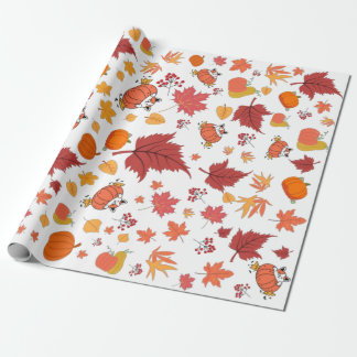 Höst/höst, högtstående blomma Mönster Presentpapper