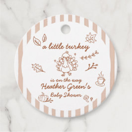 Höst Höst Kalkon Baby Shower Förmånsetiketter Gåvor Etiketter