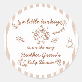 Höst Höst Kalkon Baby Shower Klistermärke