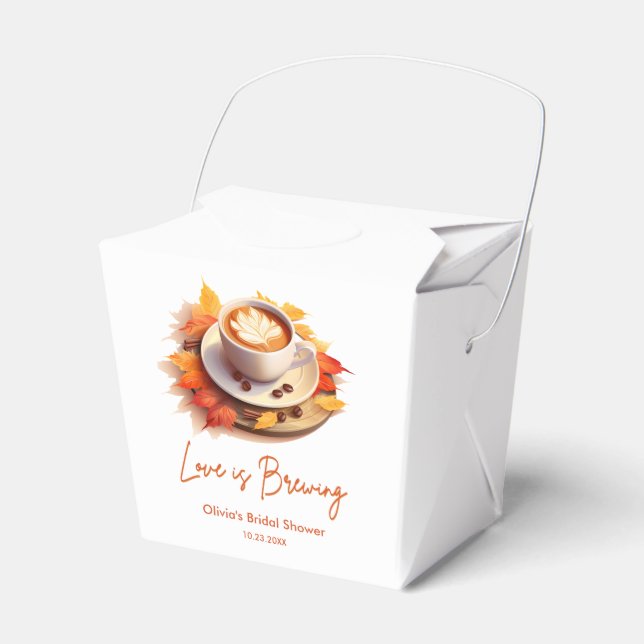 Höst Höst Kärlek Bryggs Kaffe Bröllopsdusch  Presentaskar (Framsidan Sidan)