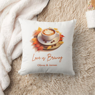 Höst Höst Kärlek Bryggs Kaffe Bröllopsfest Kudde